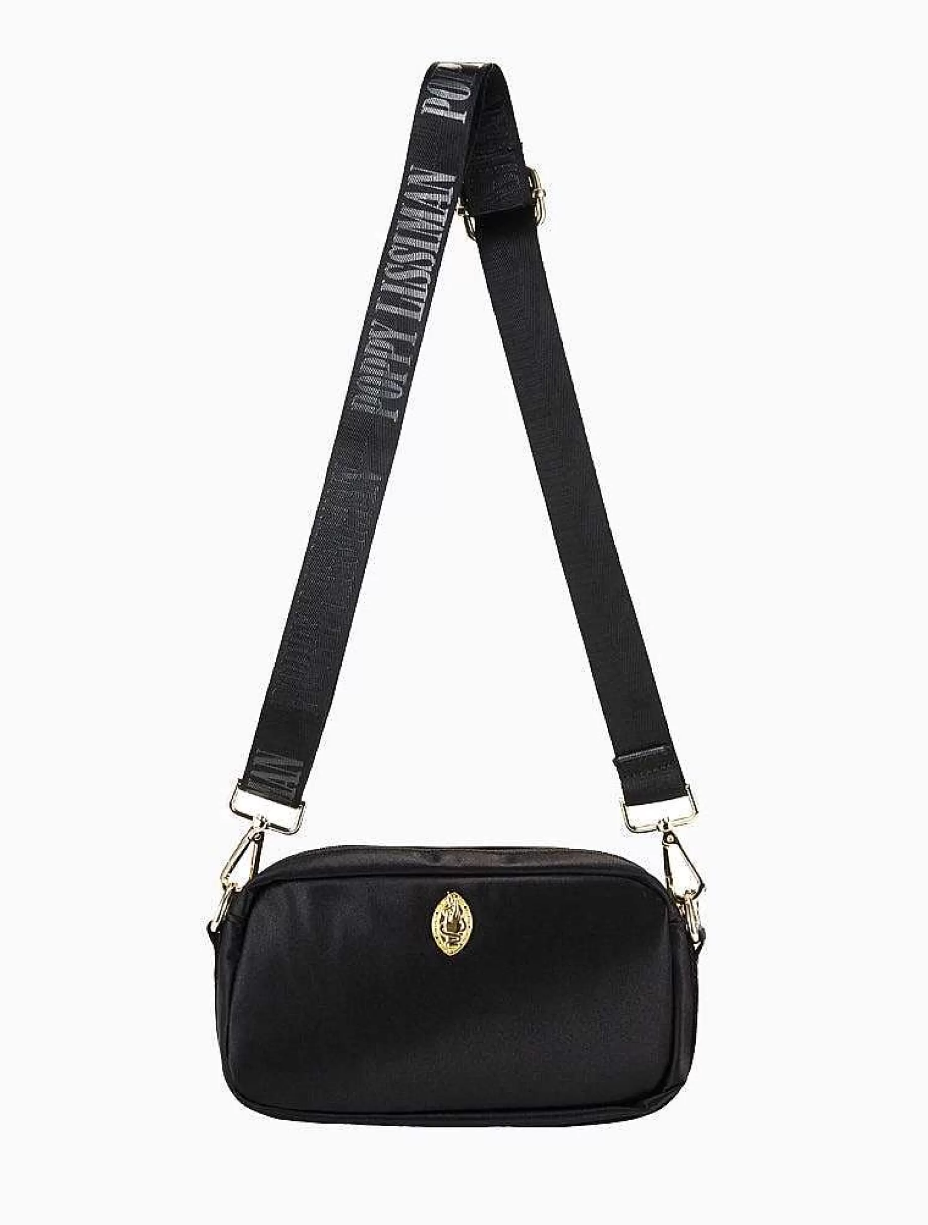 Poppy Lissiman Cross Body>Bobby Bag-Black Satin