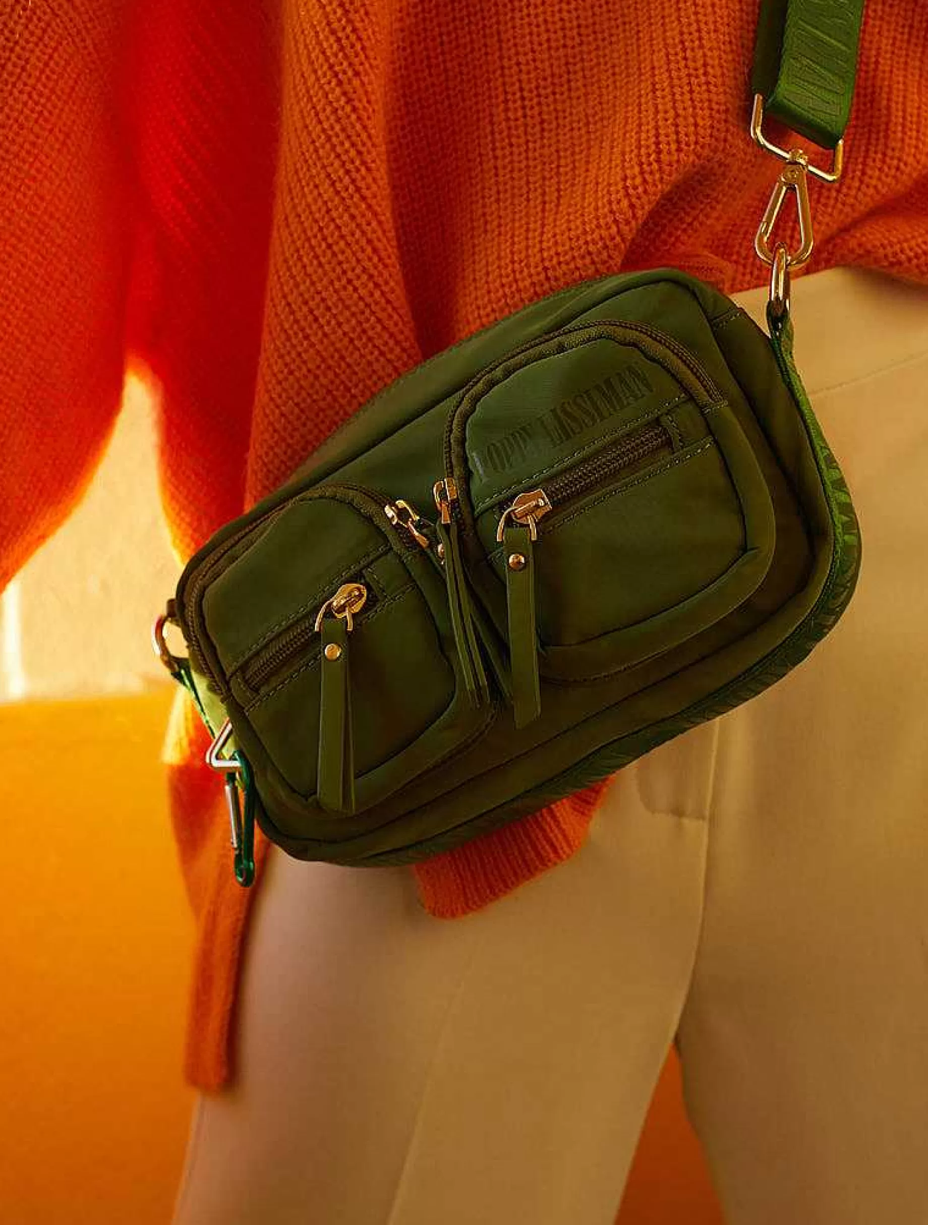 Poppy Lissiman Cross Body>Bobby Bag-Olive Green