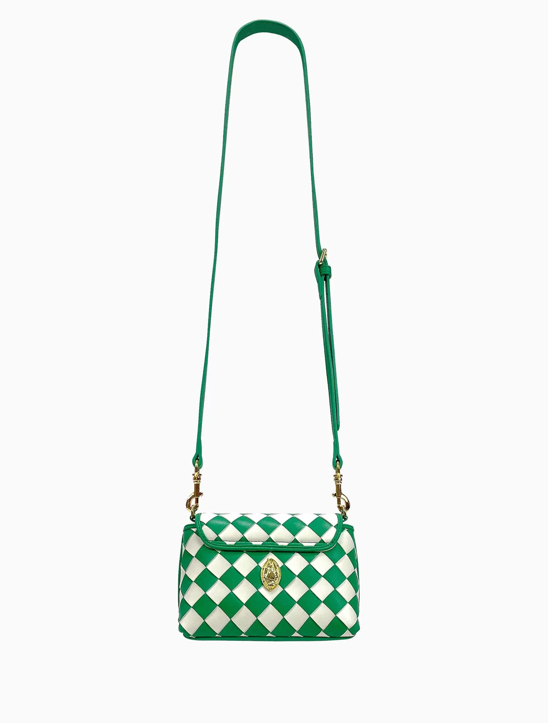 Poppy Lissiman Cross Body>Harlequin Bag-Green/Blanc