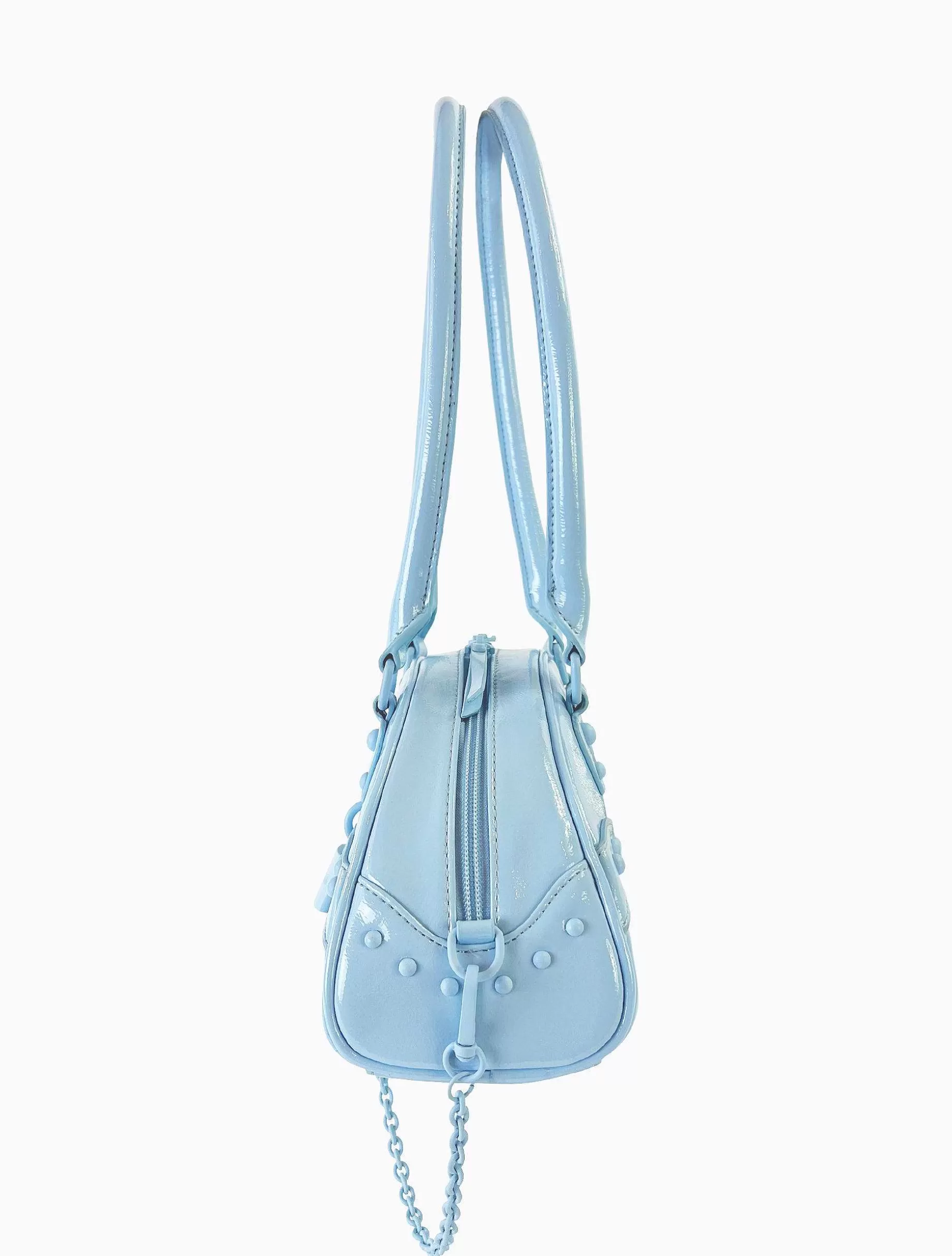 Poppy Lissiman Faux Leather>Le Bowski Bowling Bag-Sky Blue