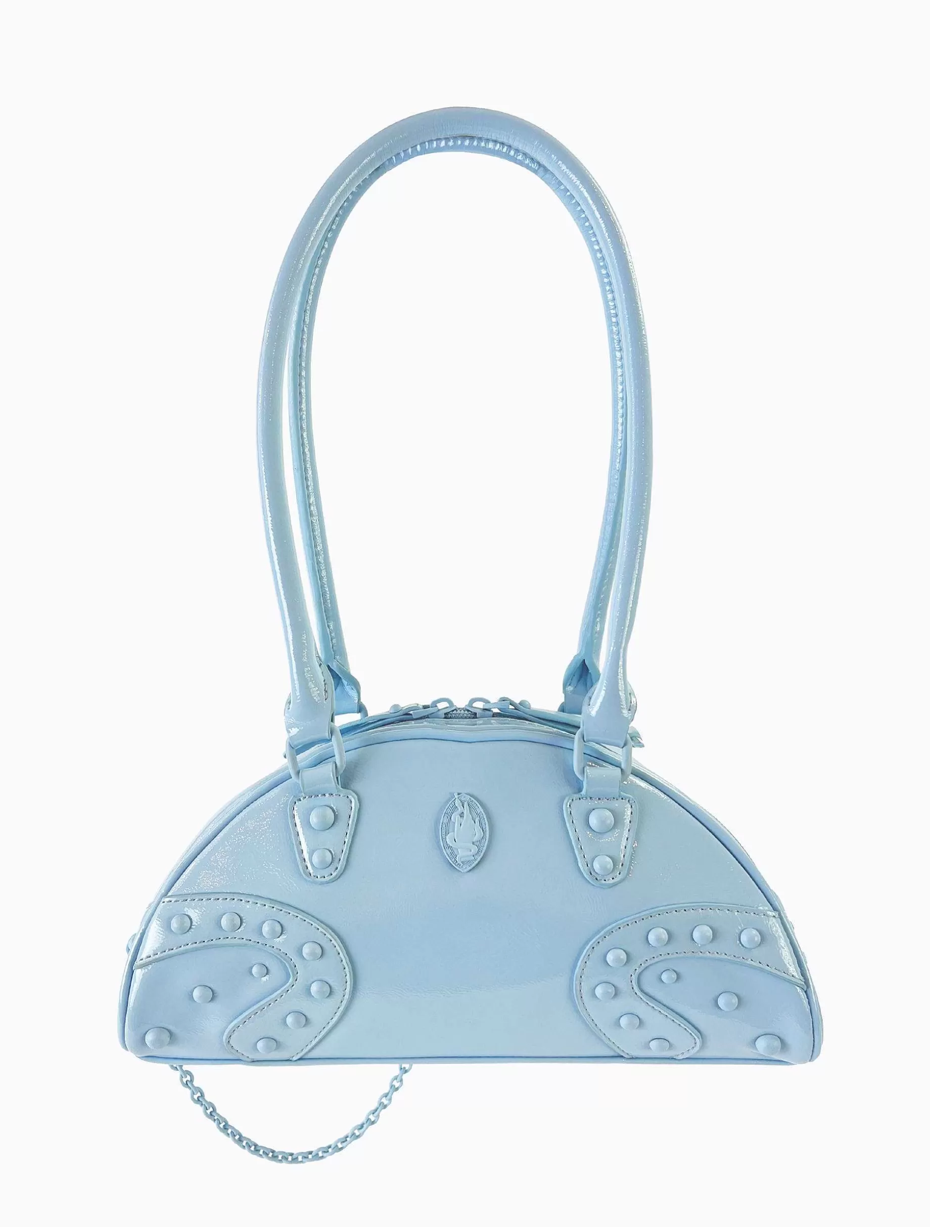 Poppy Lissiman Faux Leather>Le Bowski Bowling Bag-Sky Blue