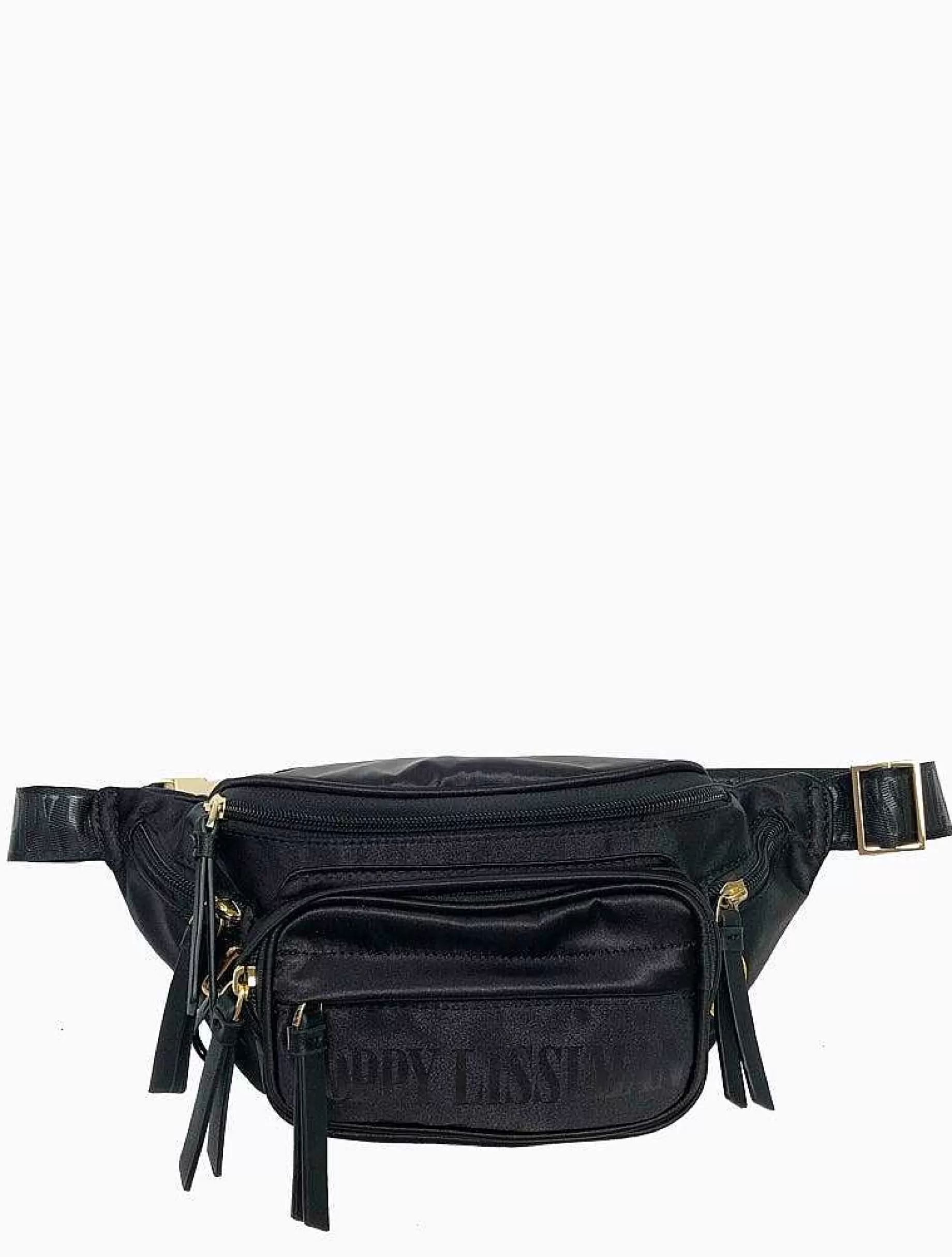 Poppy Lissiman Cross Body>Malibu Waistbag-Black Satin