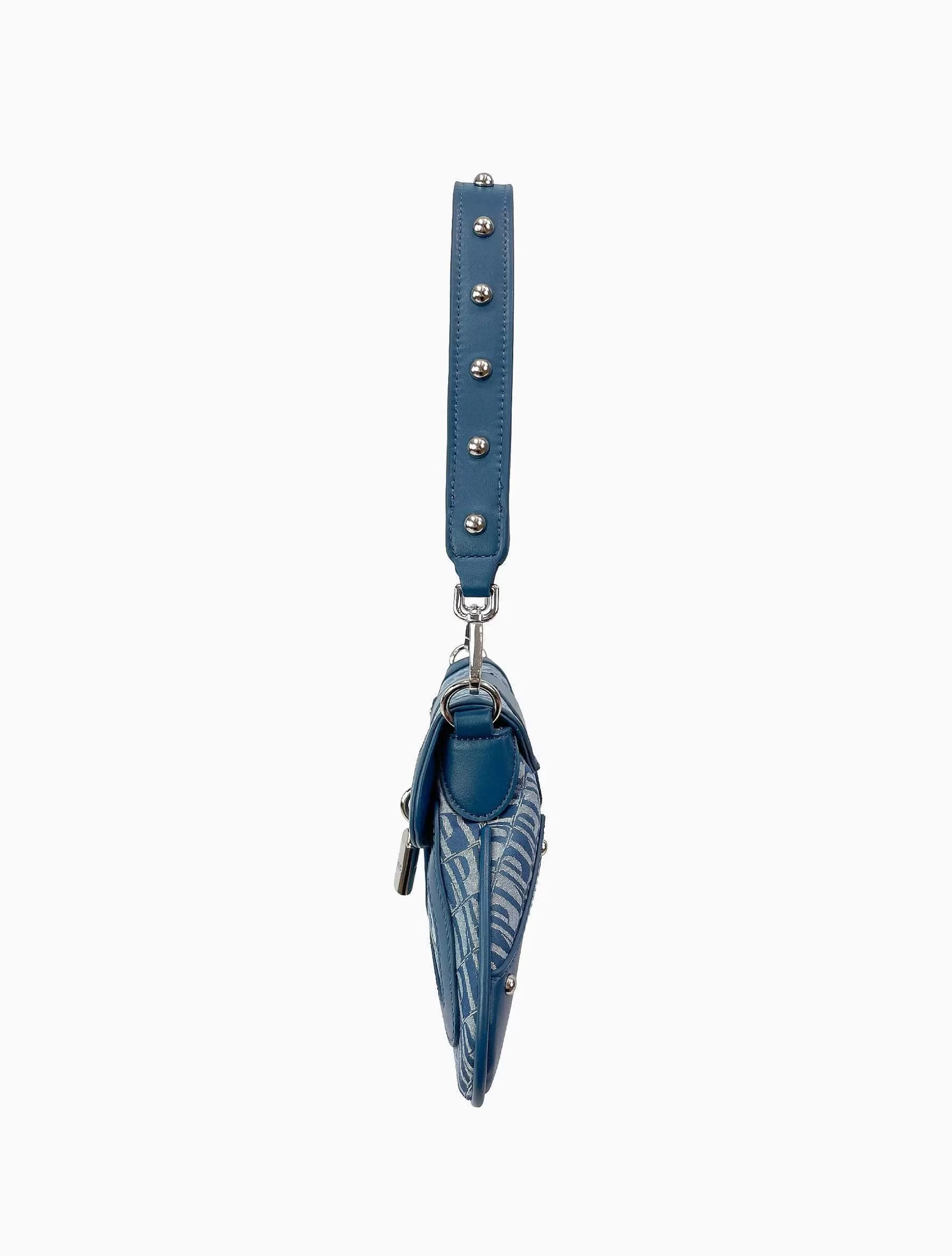 Poppy Lissiman Faux Leather>Merlin-Blue Jacquard