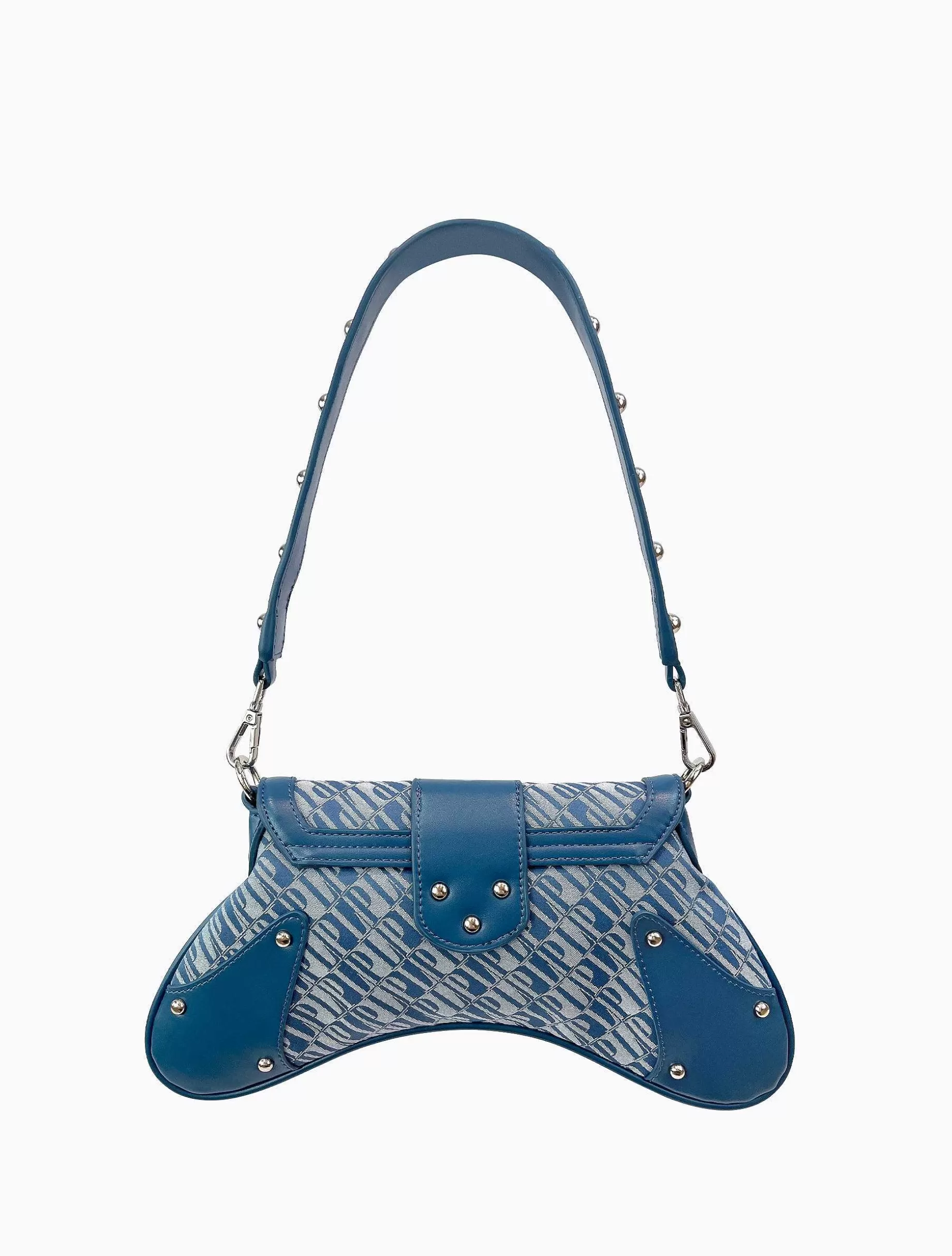 Poppy Lissiman Faux Leather>Merlin-Blue Jacquard