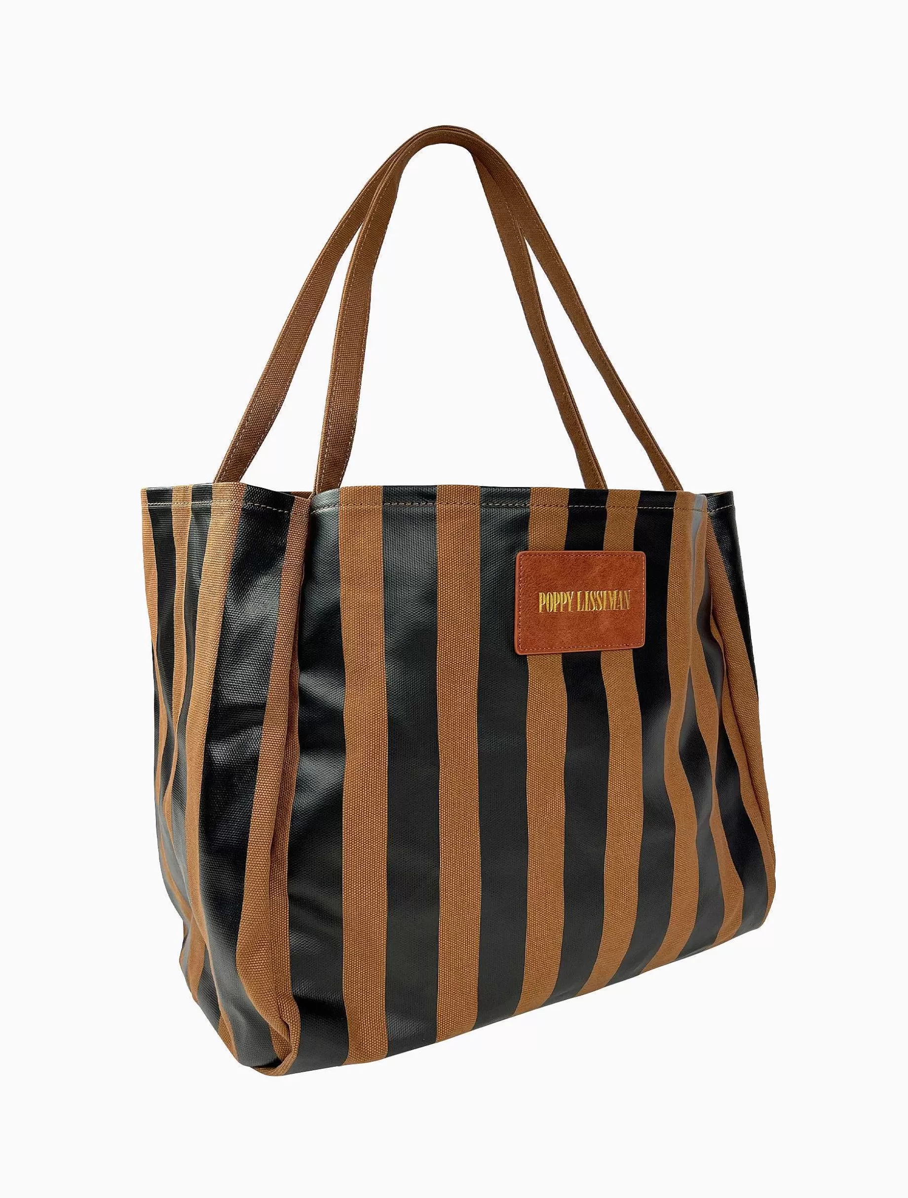 Poppy Lissiman Recycled>Polanco Tote-Choc Stripe