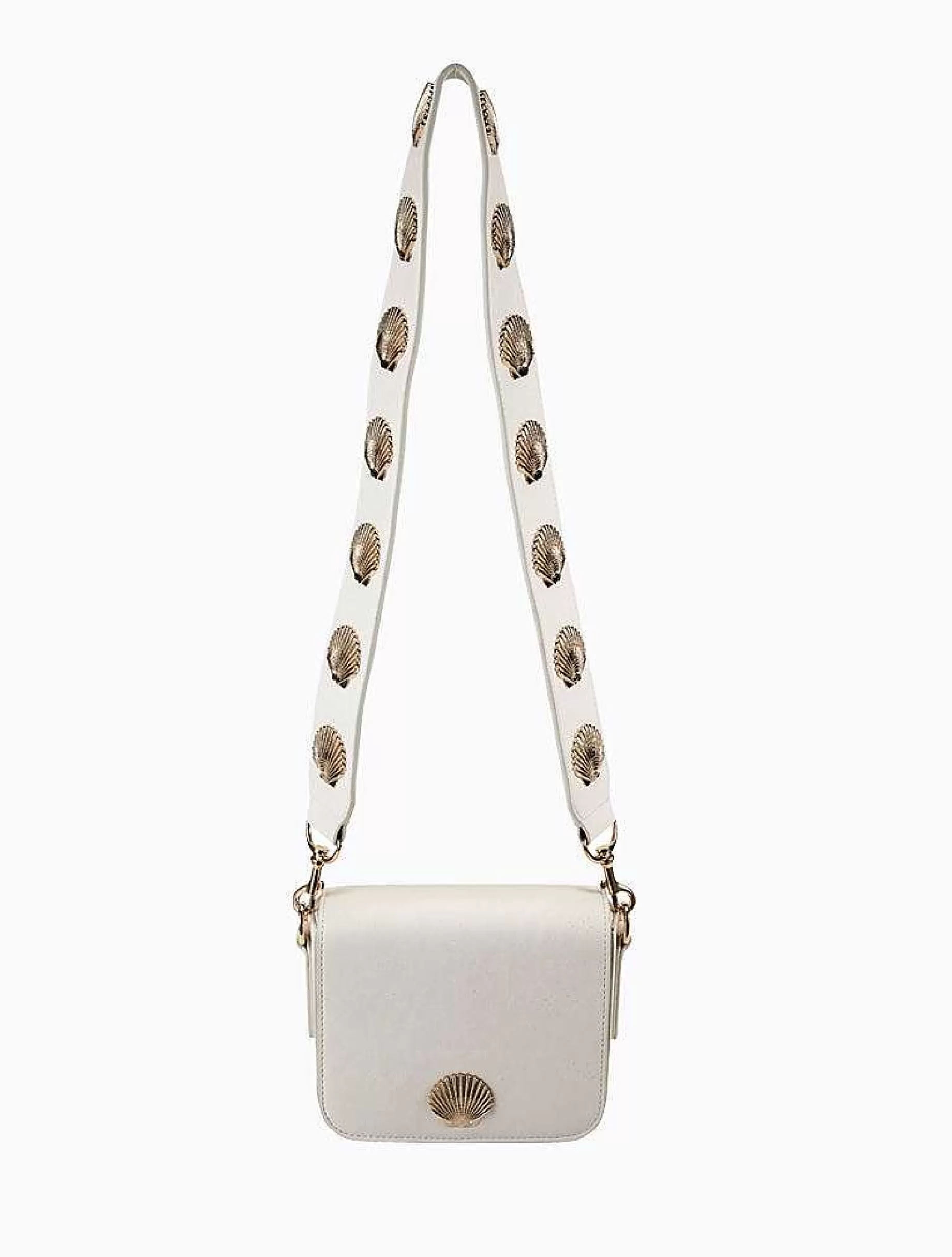 Poppy Lissiman Cross Body>South Beach Shell Shoulder Bag-Blanc